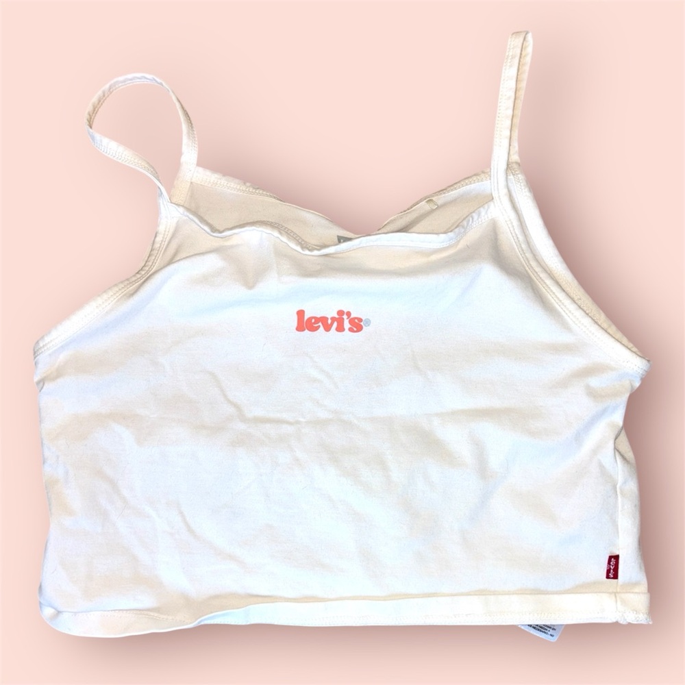 Levi's White Tank Top Sz Small